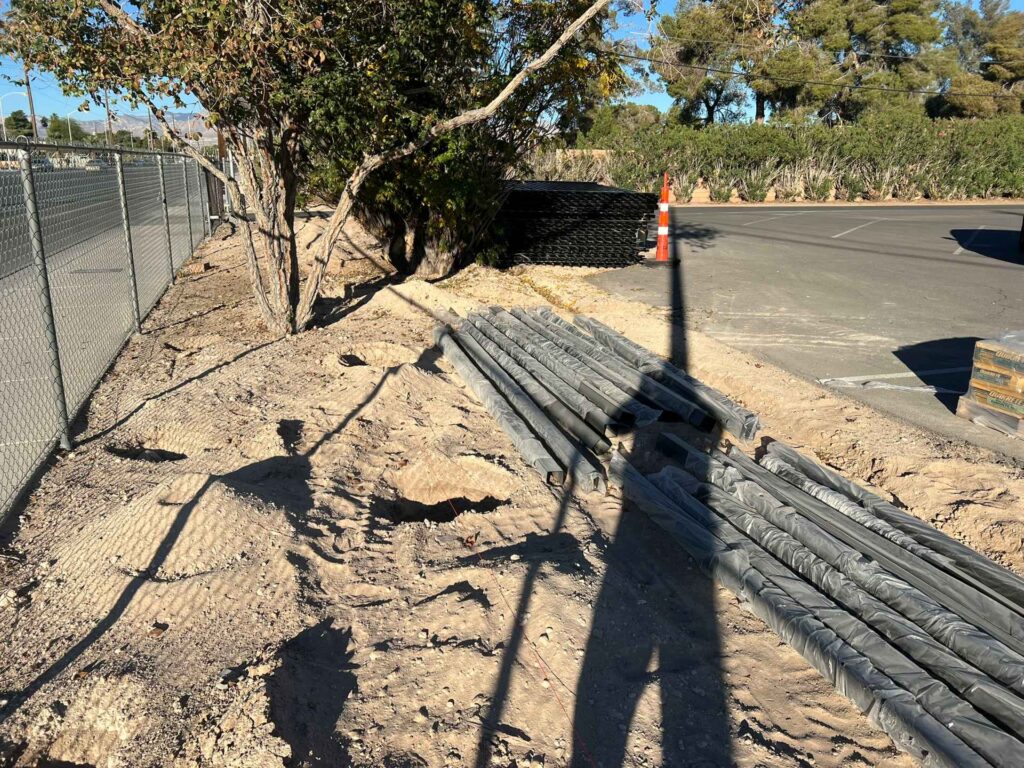 New Fence Construction Along Smoke Ranch Rd