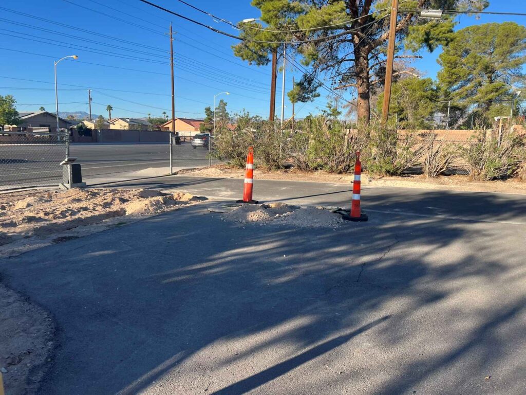 New Fence Construction Along Smoke Ranch Rd