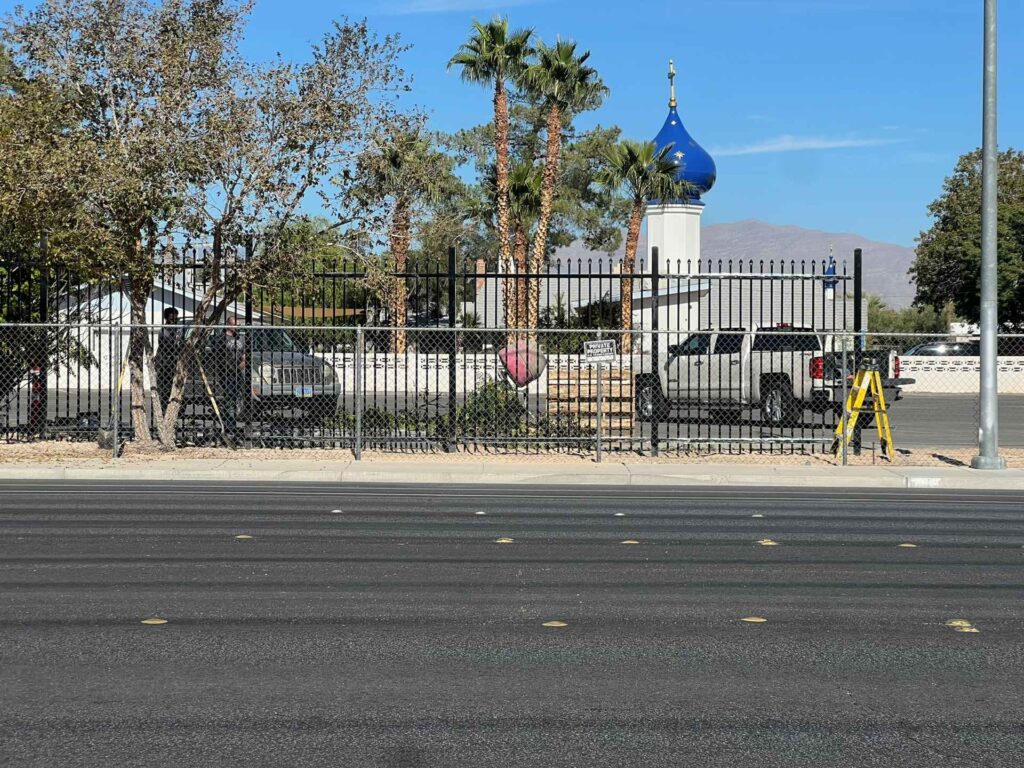 New Fence Construction Along Smoke Ranch Rd