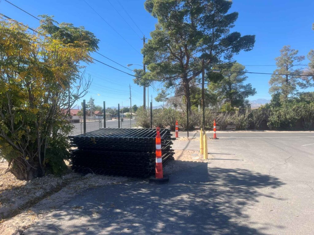 New Fence Construction Along Smoke Ranch Rd