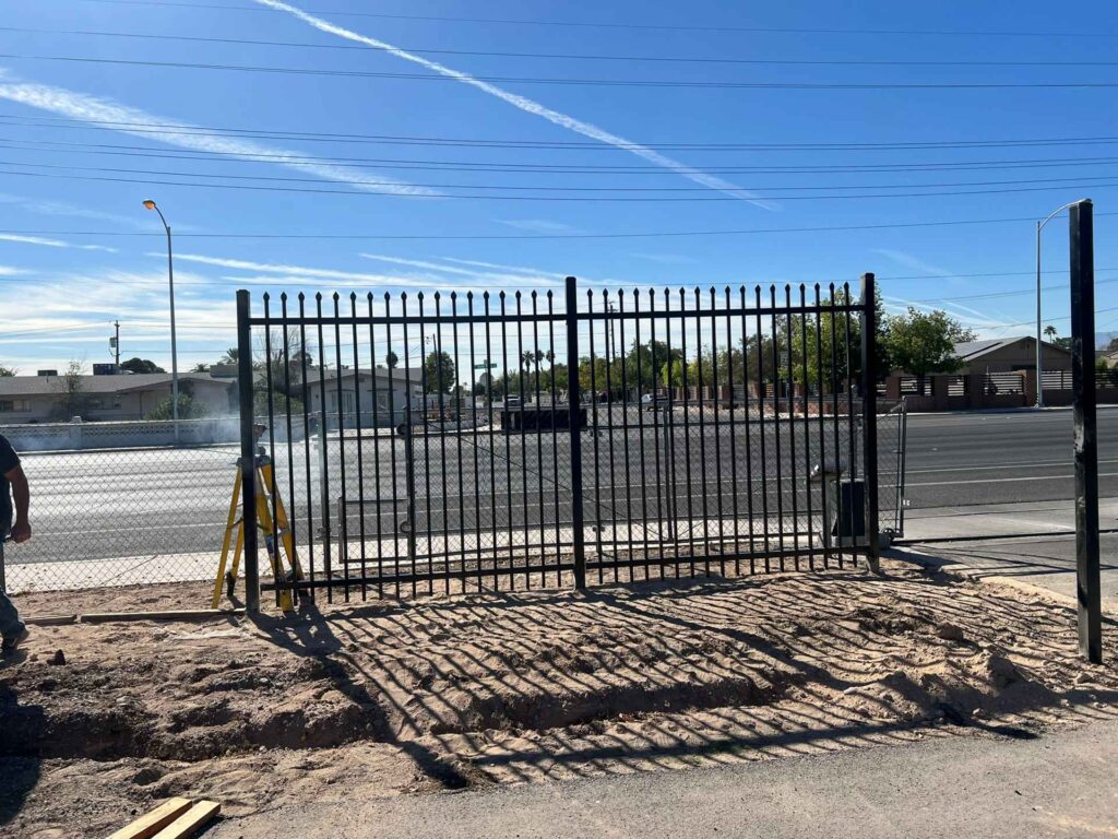 New Fence Construction Along Smoke Ranch Rd
