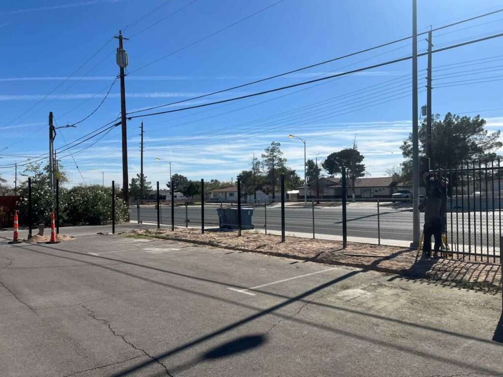New Fence Construction Along Smoke Ranch Rd