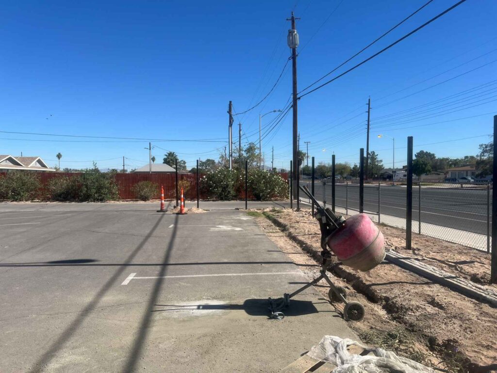 New Fence Construction Along Smoke Ranch Rd